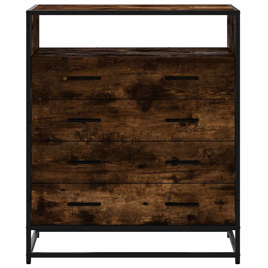 Dulap cu sertar, stejar fumuriu, 70x41x70 cm, lemn prelucrat GartenMobel Dekor