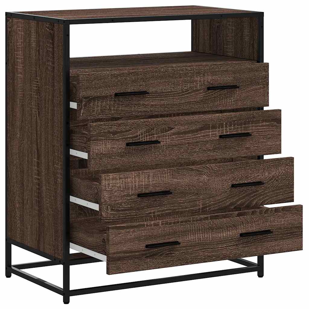 Dulap cu sertar, stejar maro, 70x41x70 cm, lemn prelucrat GartenMobel Dekor