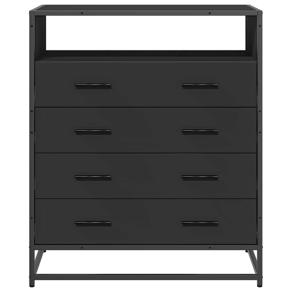 Dulap cu sertare, negru, 70x41x70 cm, lemn compozit GartenMobel Dekor