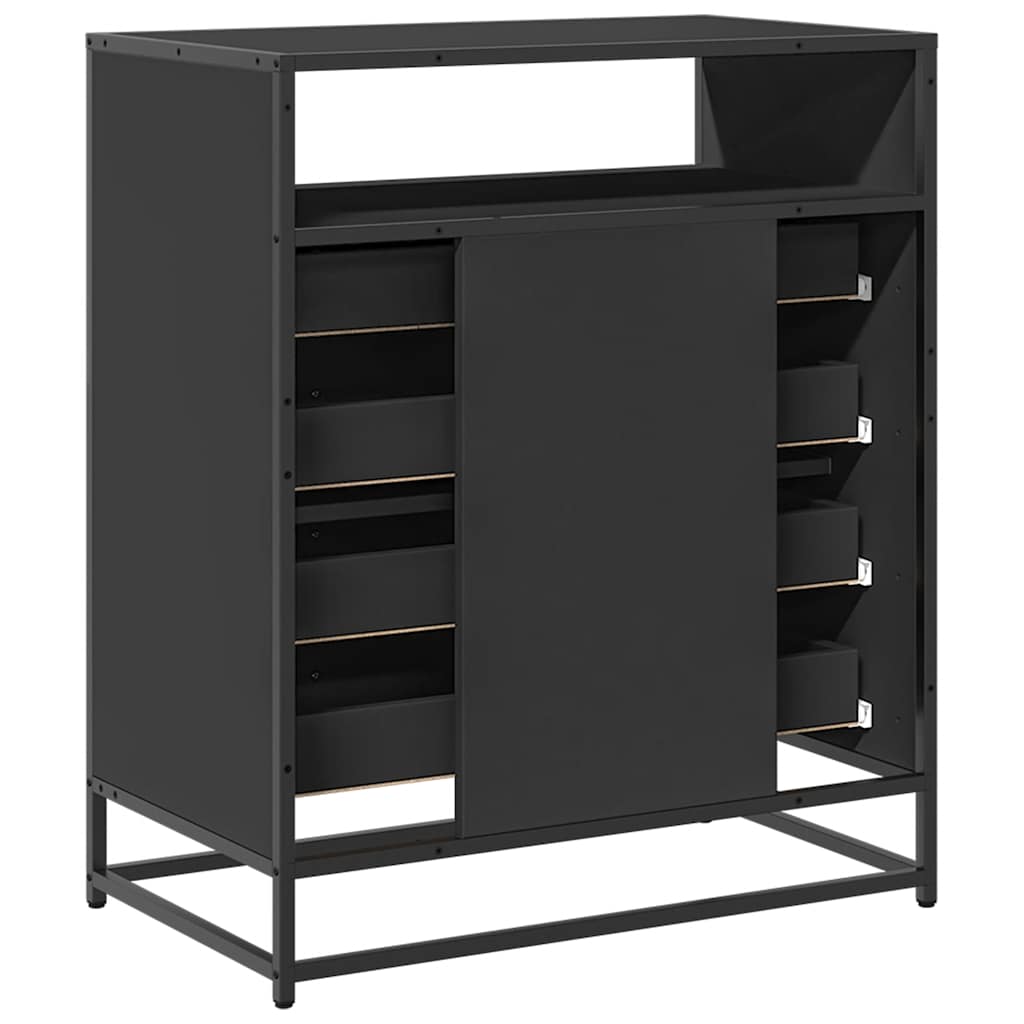 Dulap cu sertare, negru, 70x41x70 cm, lemn compozit GartenMobel Dekor