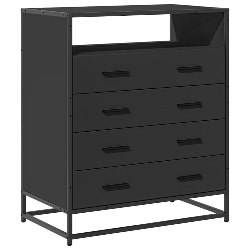 Dulap cu sertare, negru, 70x41x70 cm, lemn compozit GartenMobel Dekor