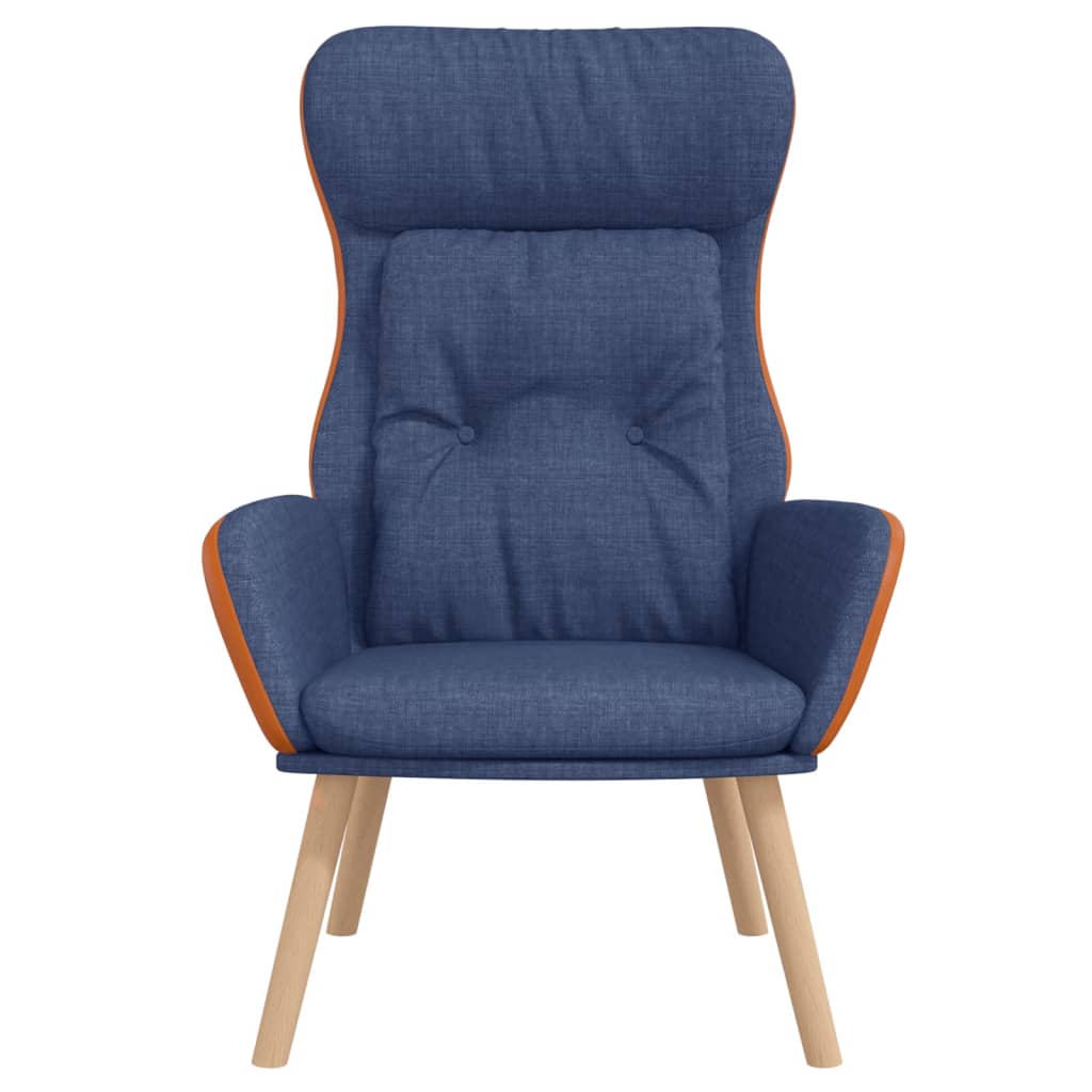 Scaun de relaxare, albastru, textil și PVC GartenMobel Dekor