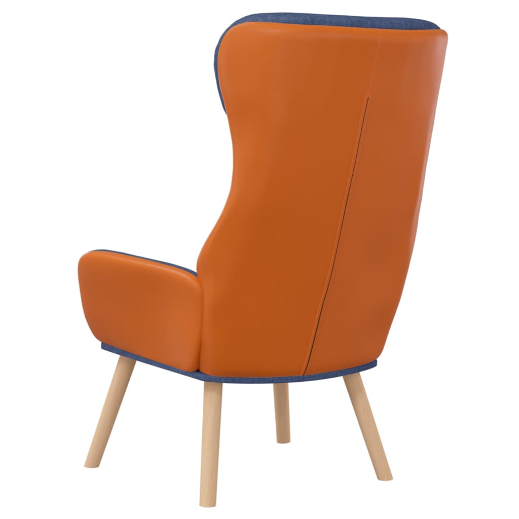 Scaun de relaxare, albastru, textil și PVC GartenMobel Dekor