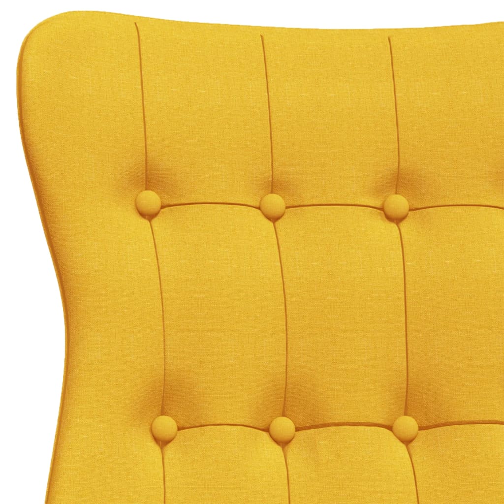 Scaun de relaxare, galben muștar, material textil GartenMobel Dekor