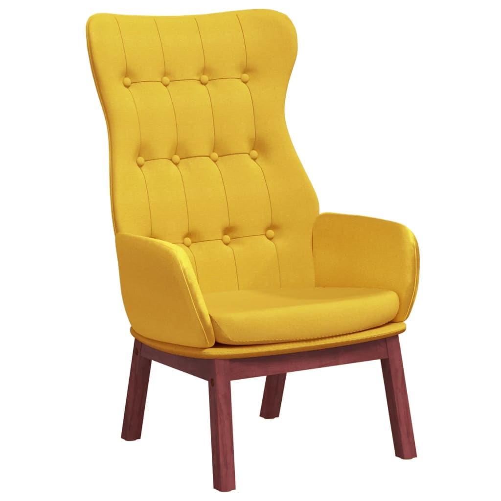 Scaun de relaxare, galben muștar, material textil GartenMobel Dekor