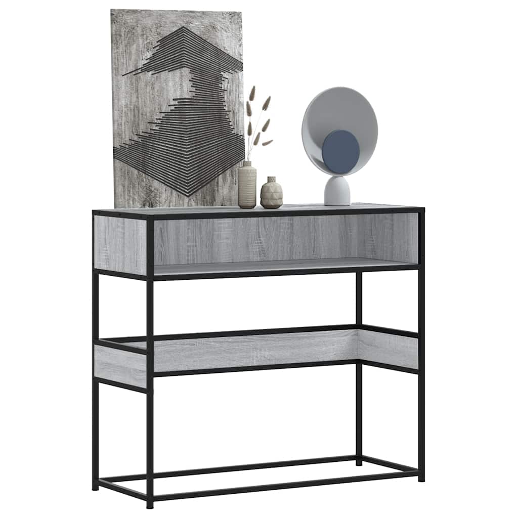 Măsuță consolă, gri sonoma, 90x35x80 cm, lemn prelucrat GartenMobel Dekor