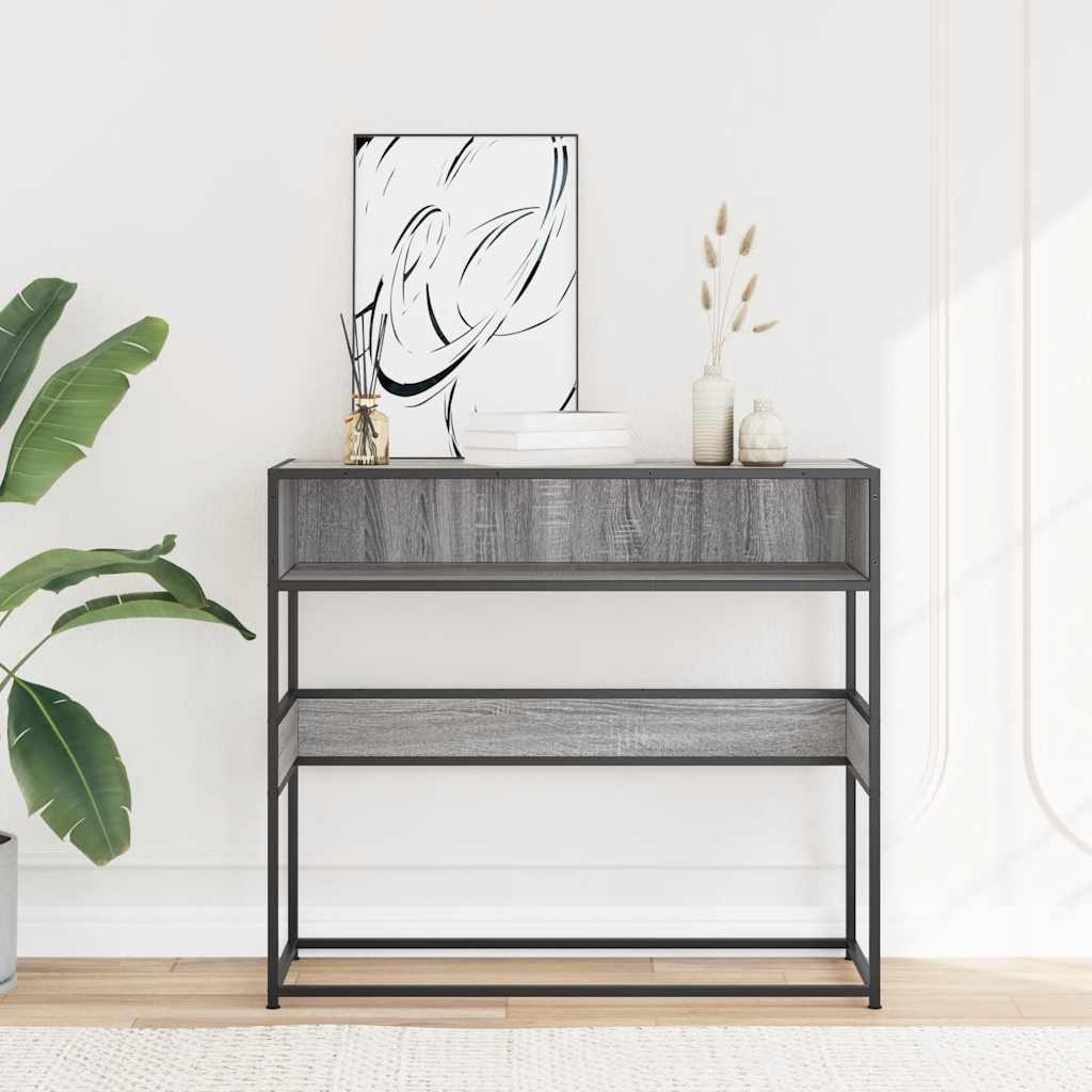 Măsuță consolă, gri sonoma, 90x35x80 cm, lemn prelucrat GartenMobel Dekor
