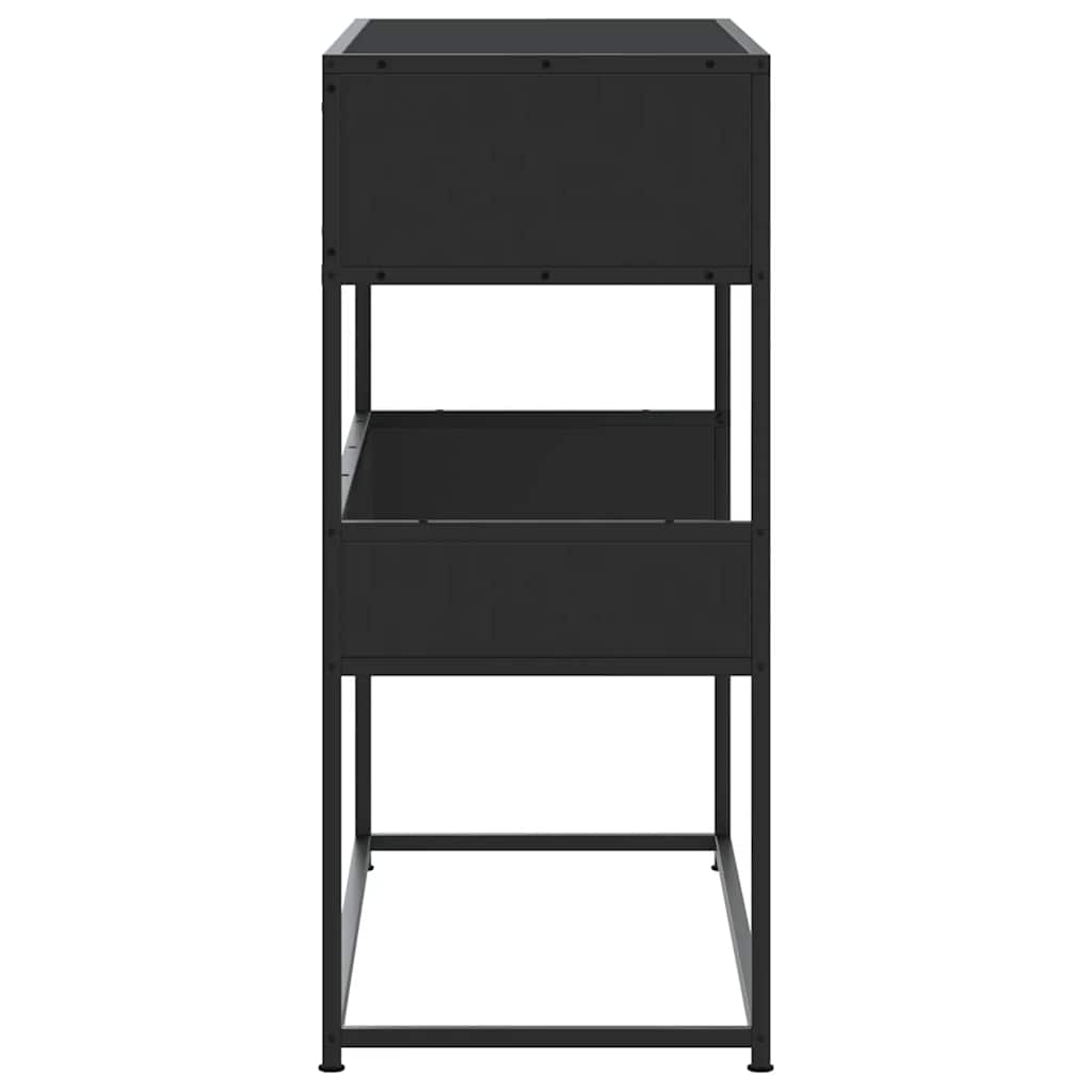 Măsuță consolă, negru, 90x35x80 cm, lemn prelucrat GartenMobel Dekor