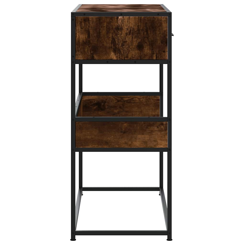 Măsuță consolă, stejar fumuriu, 90x35x80 cm, lemn prelucrat GartenMobel Dekor
