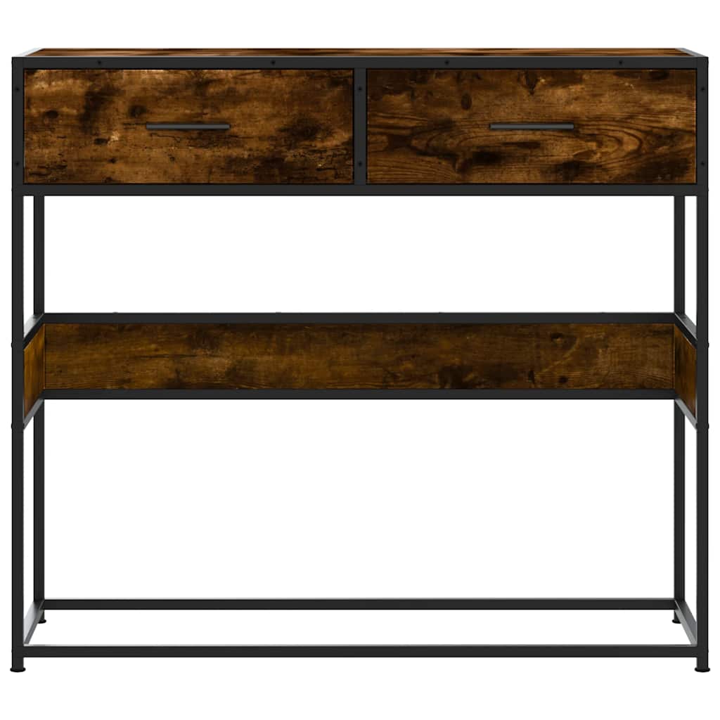 Măsuță consolă, stejar fumuriu, 90x35x80 cm, lemn prelucrat GartenMobel Dekor