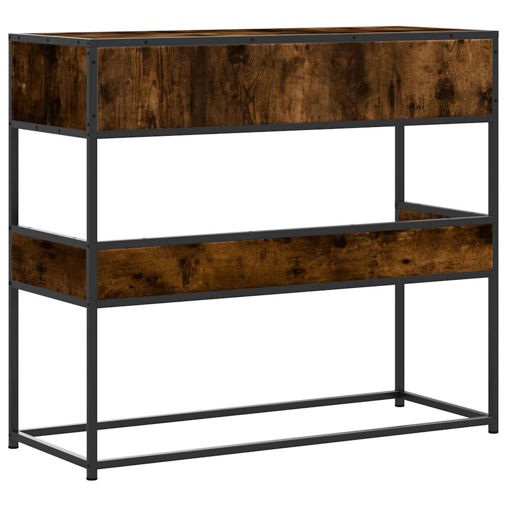 Măsuță consolă, stejar fumuriu, 90x35x80 cm, lemn prelucrat GartenMobel Dekor