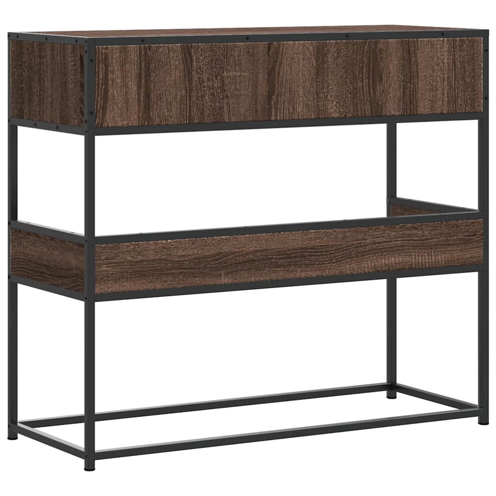 Măsuță consolă, stejar maro, 90x35x80 cm, lemn prelucrat GartenMobel Dekor