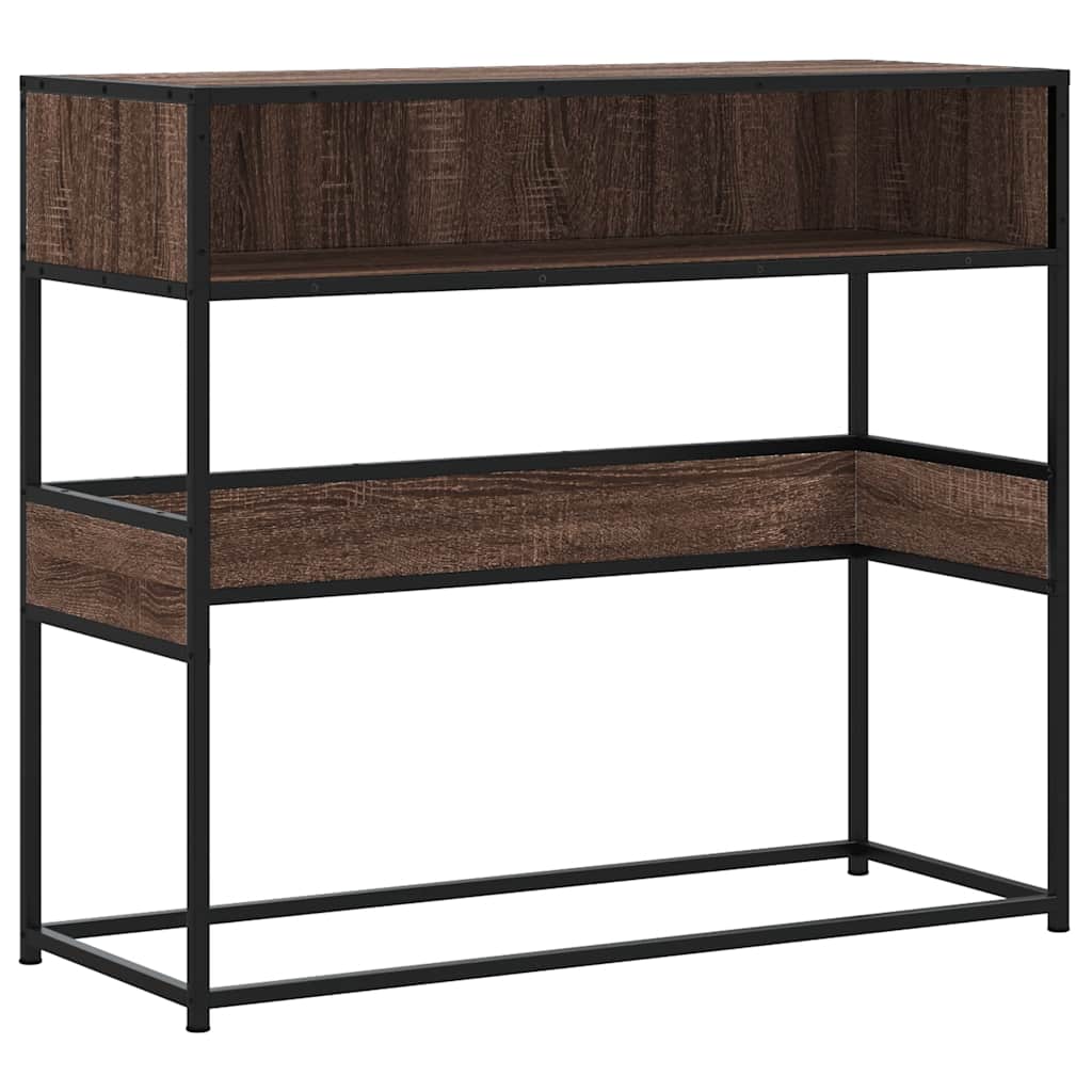 Măsuță consolă, stejar maro, 90x35x80 cm, lemn prelucrat GartenMobel Dekor
