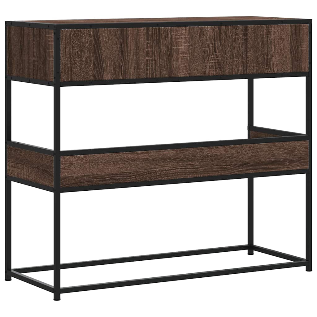 Măsuță consolă, stejar maro, 90x35x80 cm, lemn prelucrat GartenMobel Dekor
