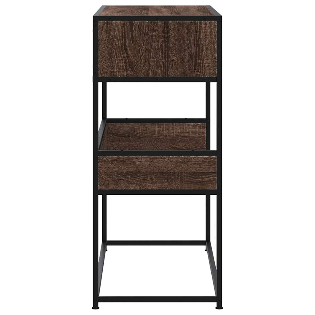 Măsuță consolă, stejar maro, 90x35x80 cm, lemn prelucrat GartenMobel Dekor