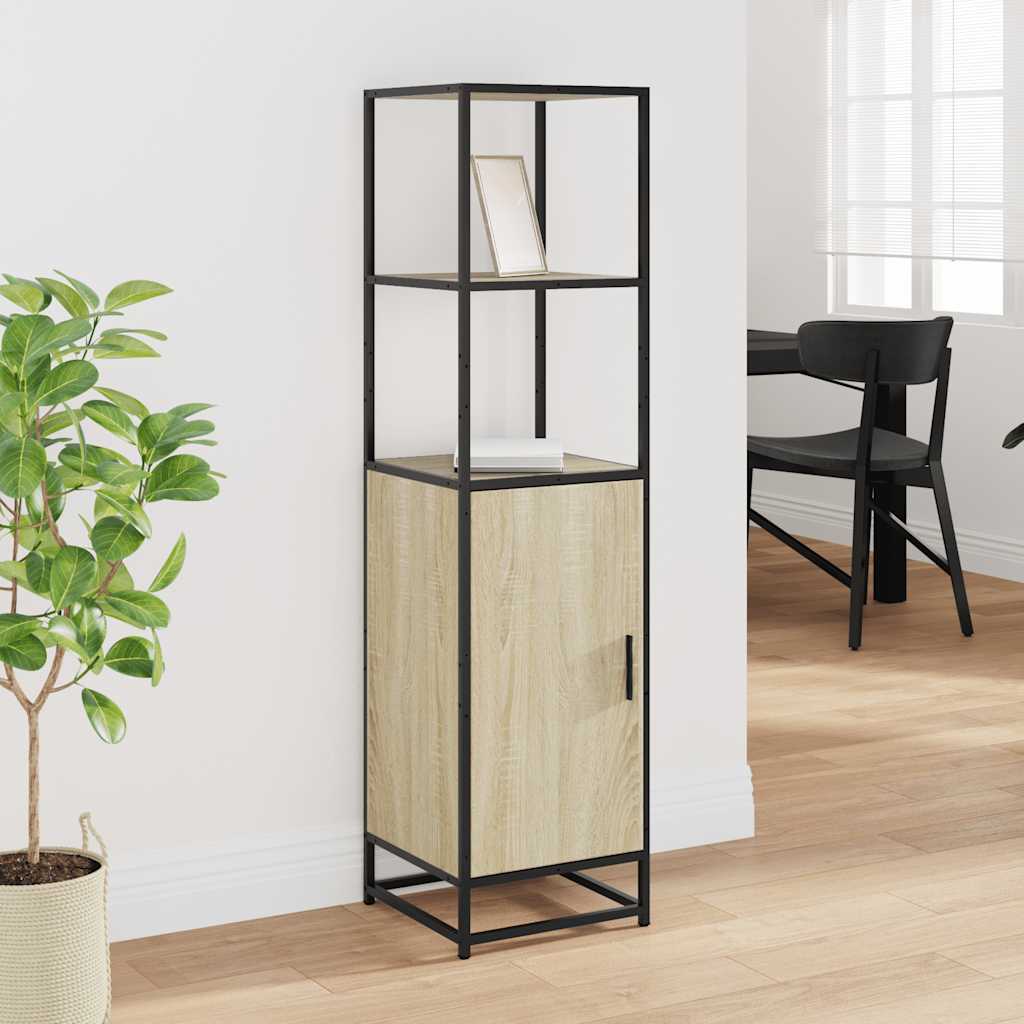 Dulapuru Stejar Sonoma 35,5x35x139 cm lemn și metal prelucrat GartenMobel Dekor