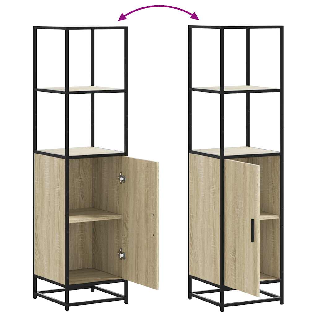 Dulapuru Stejar Sonoma 35,5x35x139 cm lemn și metal prelucrat GartenMobel Dekor