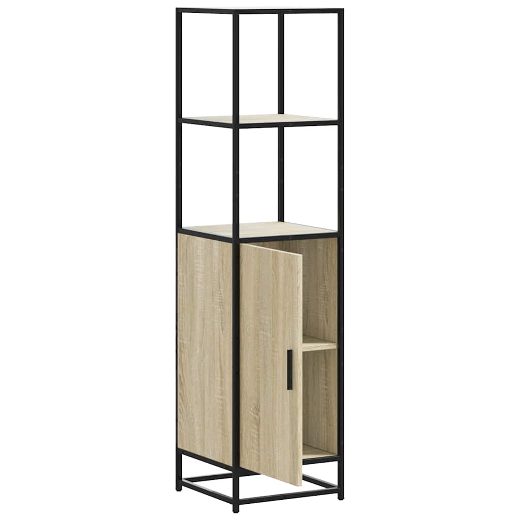 Dulapuru Stejar Sonoma 35,5x35x139 cm lemn și metal prelucrat GartenMobel Dekor