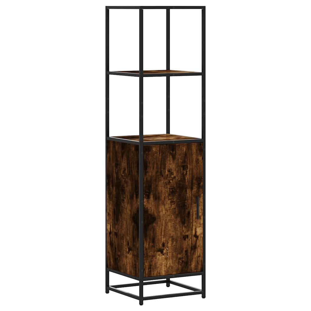 Dulapuru stejar afumat 35,5x35x139 cm lemn și metal prelucrat GartenMobel Dekor