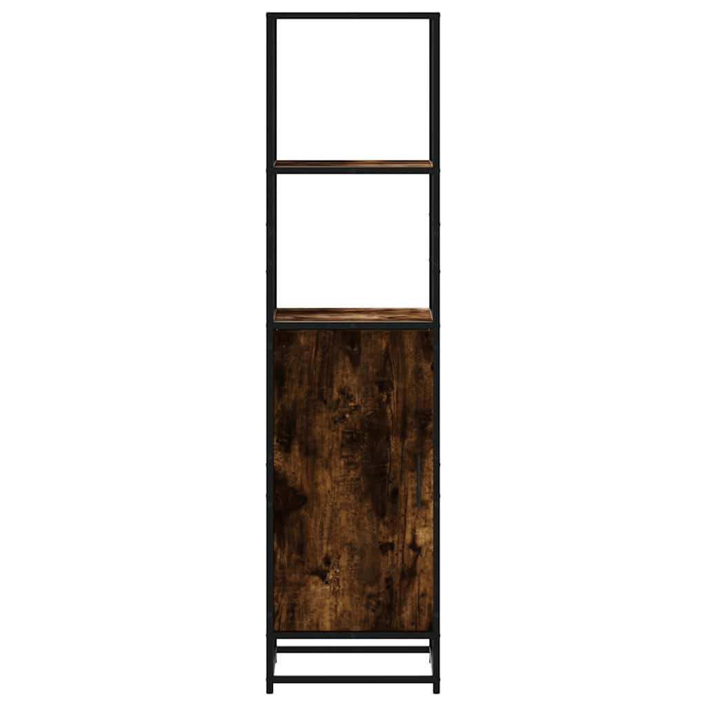 Dulapuru stejar afumat 35,5x35x139 cm lemn și metal prelucrat GartenMobel Dekor