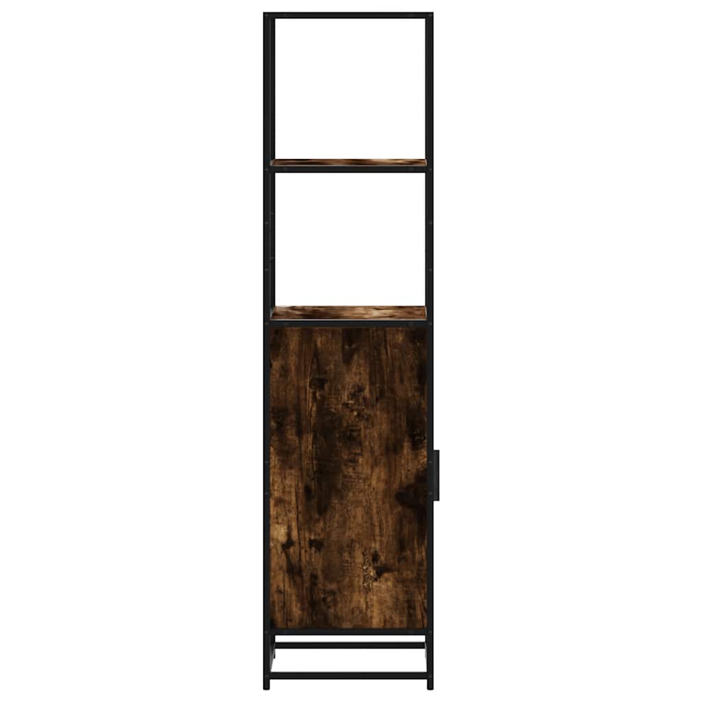 Dulapuru stejar afumat 35,5x35x139 cm lemn și metal prelucrat GartenMobel Dekor