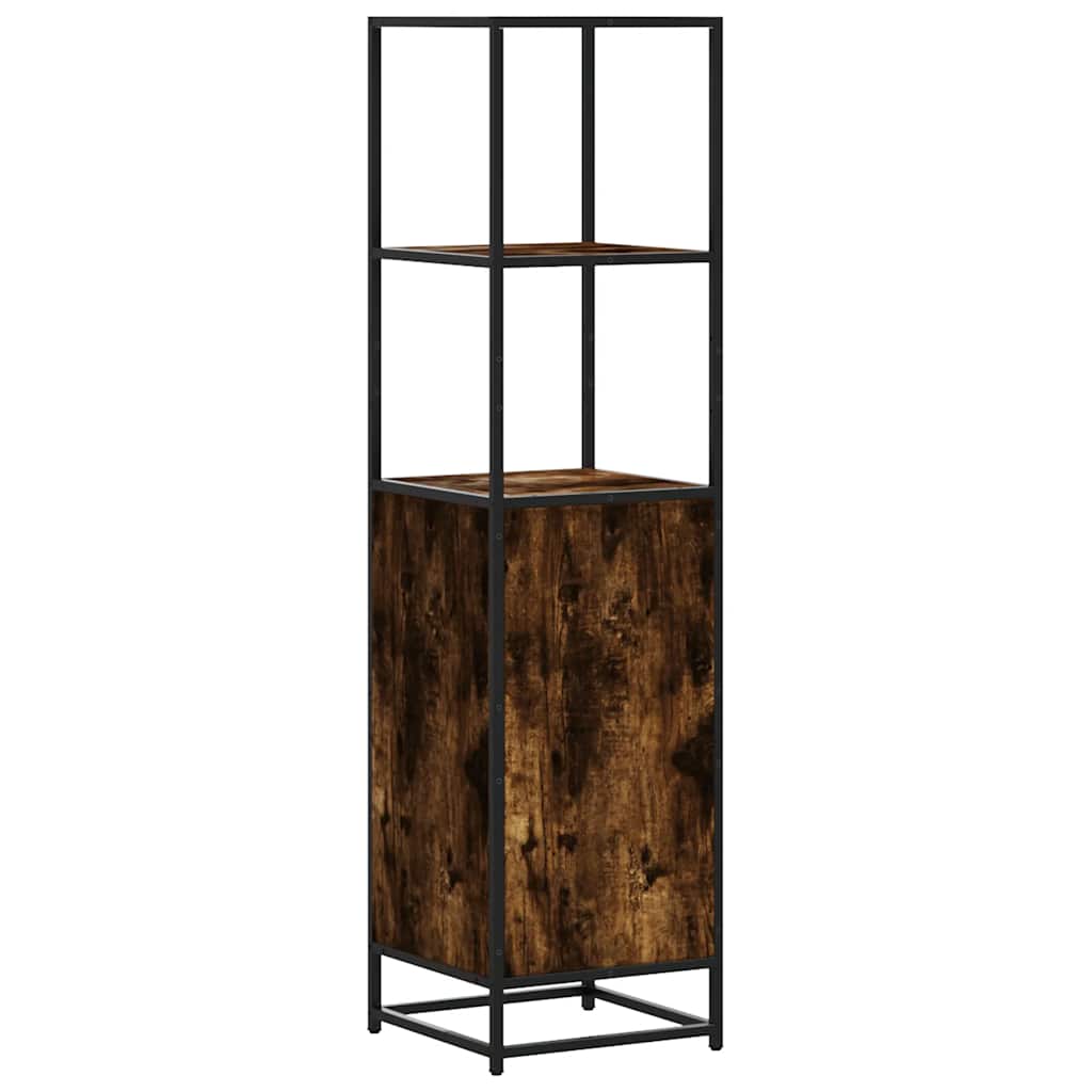 Dulapuru stejar afumat 35,5x35x139 cm lemn și metal prelucrat GartenMobel Dekor