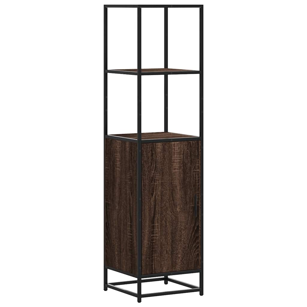 Dulapuru stejar maro 35,5x35x139 cm lemn și metal prelucrat GartenMobel Dekor