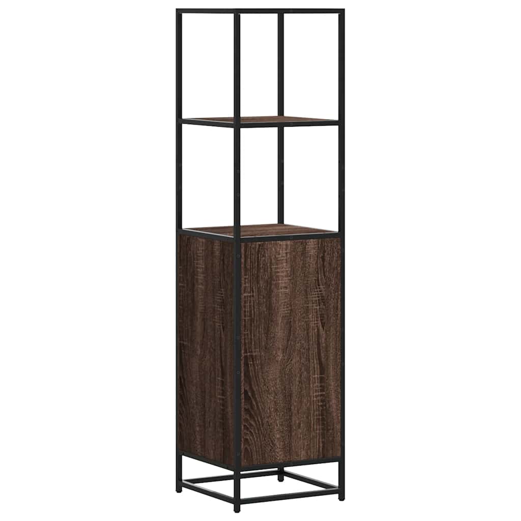 Dulapuru stejar maro 35,5x35x139 cm lemn și metal prelucrat GartenMobel Dekor