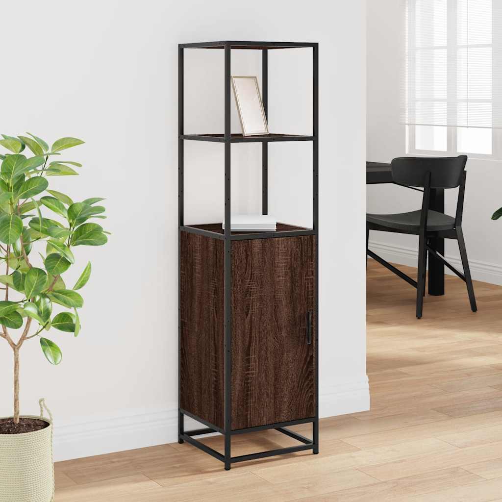 Dulapuru stejar maro 35,5x35x139 cm lemn și metal prelucrat GartenMobel Dekor