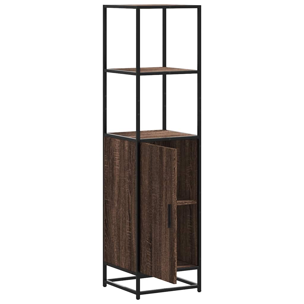 Dulapuru stejar maro 35,5x35x139 cm lemn și metal prelucrat GartenMobel Dekor