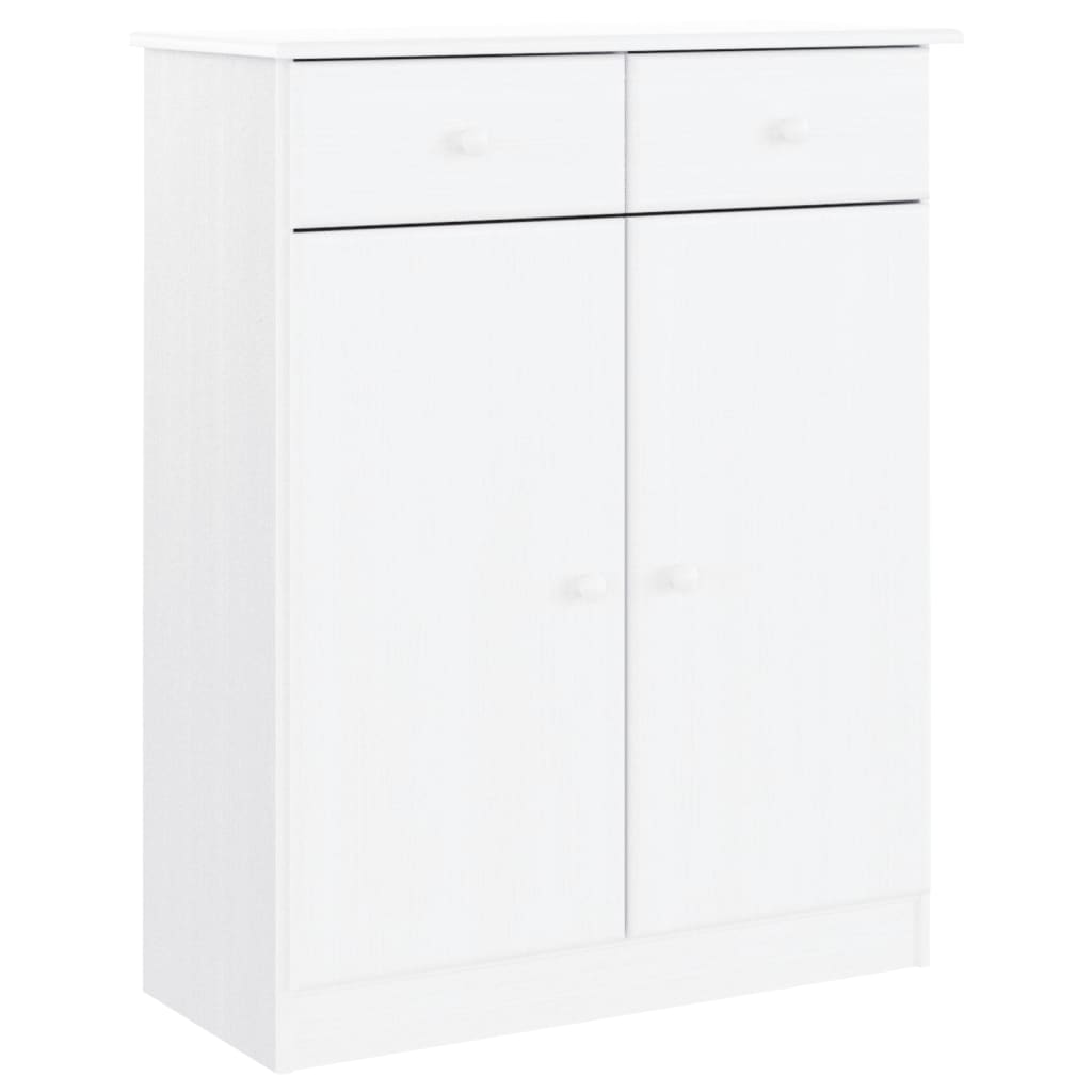 Dulap înalt ALTA, alb, 77x35x188 cm, lemn masiv de pin GartenMobel Dekor