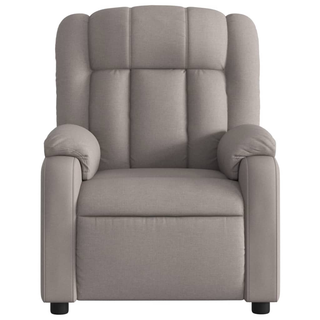 Fotoliu rabatabil electric, gri taupe, material textil GartenMobel Dekor