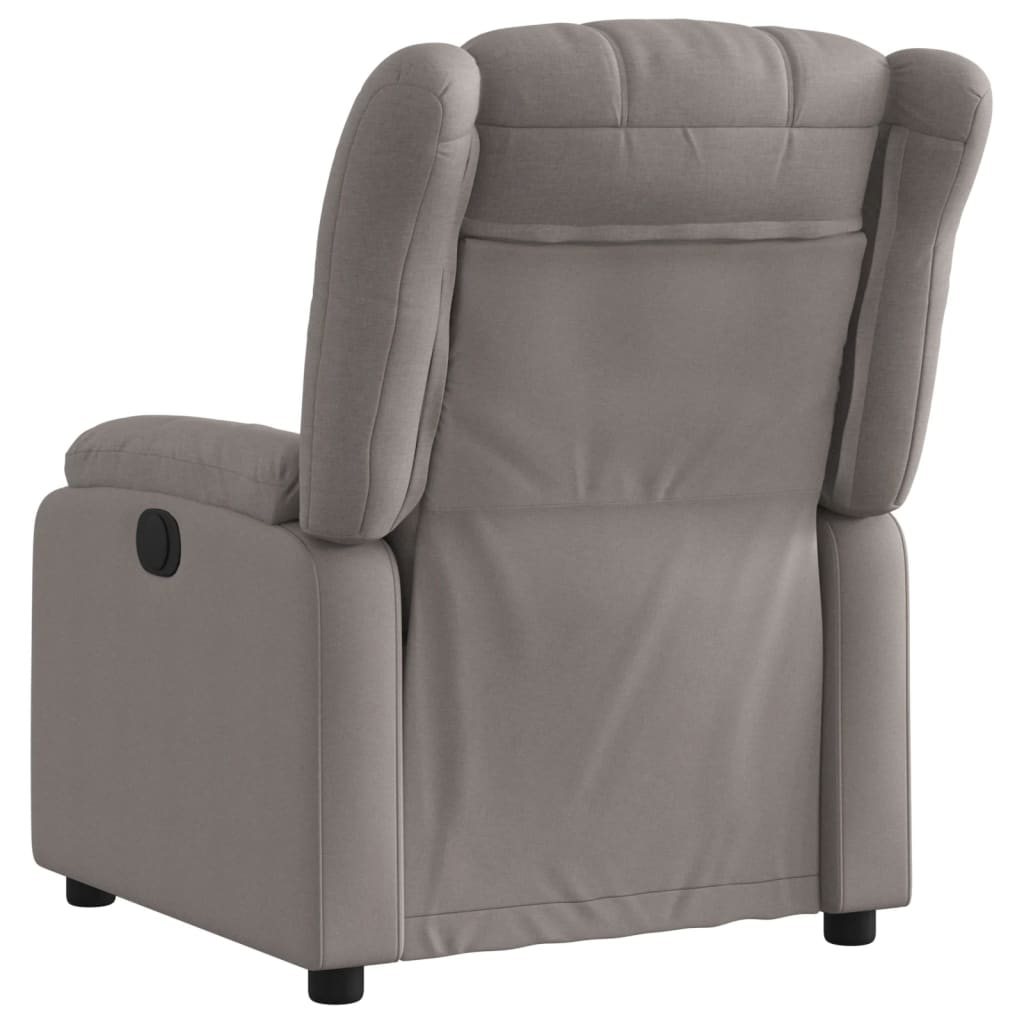 Fotoliu rabatabil electric, gri taupe, material textil GartenMobel Dekor
