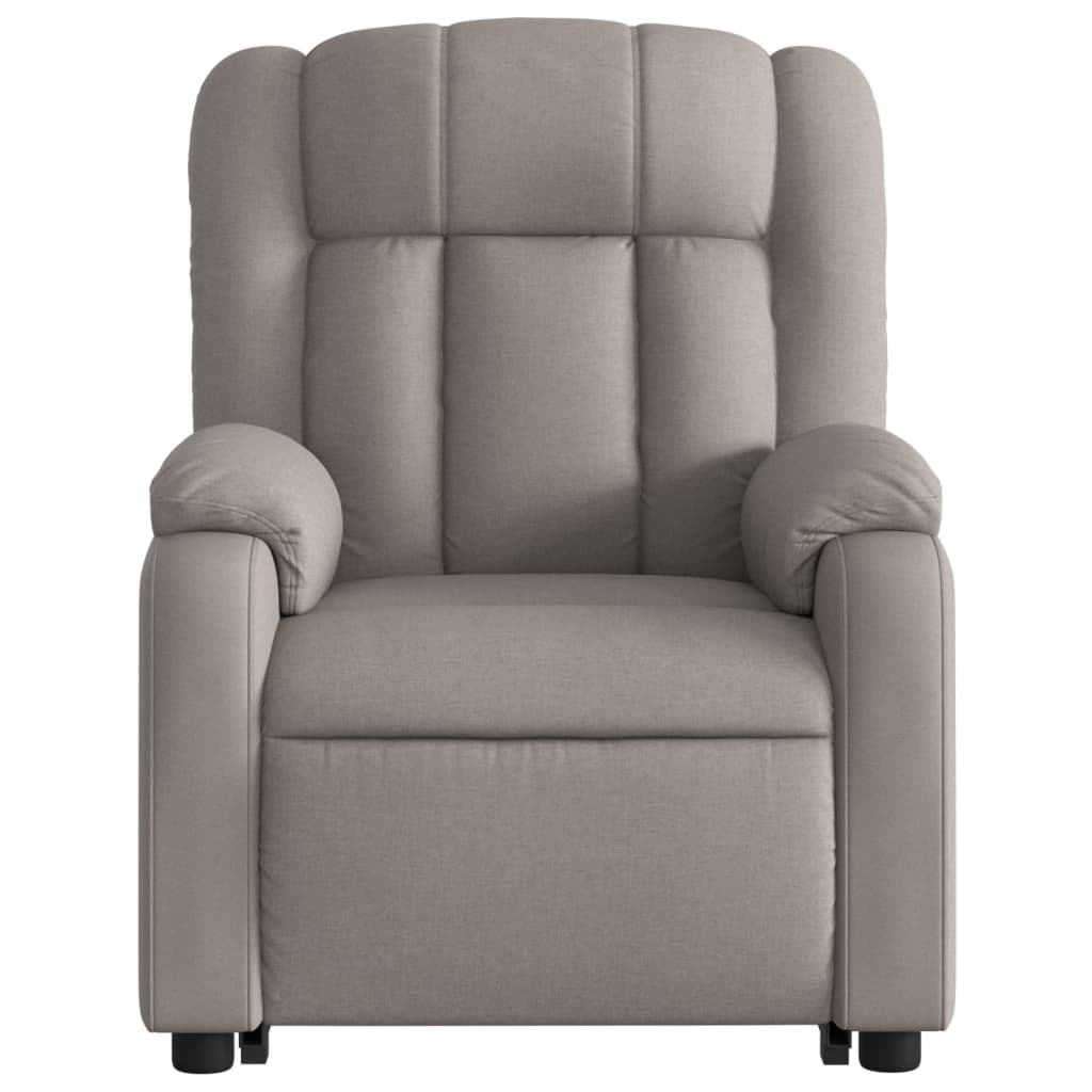 Fotoliu electric rabatabil cu ridicare, gri taupe, textil GartenMobel Dekor