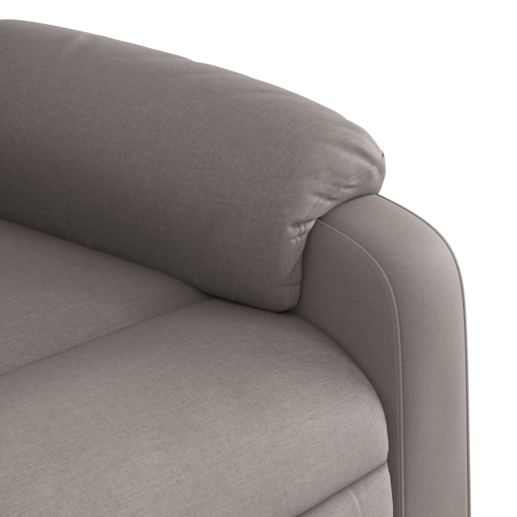 Fotoliu electric rabatabil cu ridicare, gri taupe, textil GartenMobel Dekor