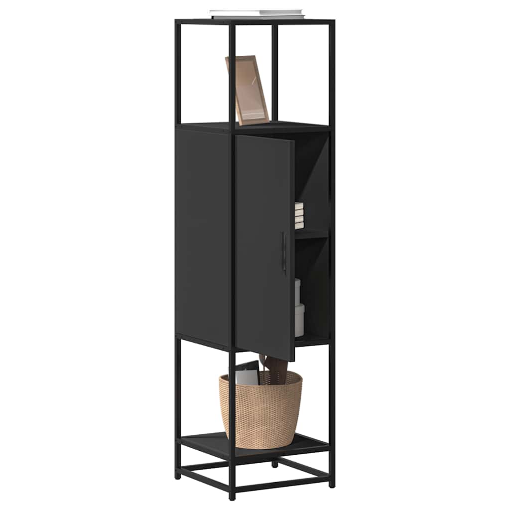 Dulapuru negru 35,5x35x139 cm lemn și metal prelucrat GartenMobel Dekor