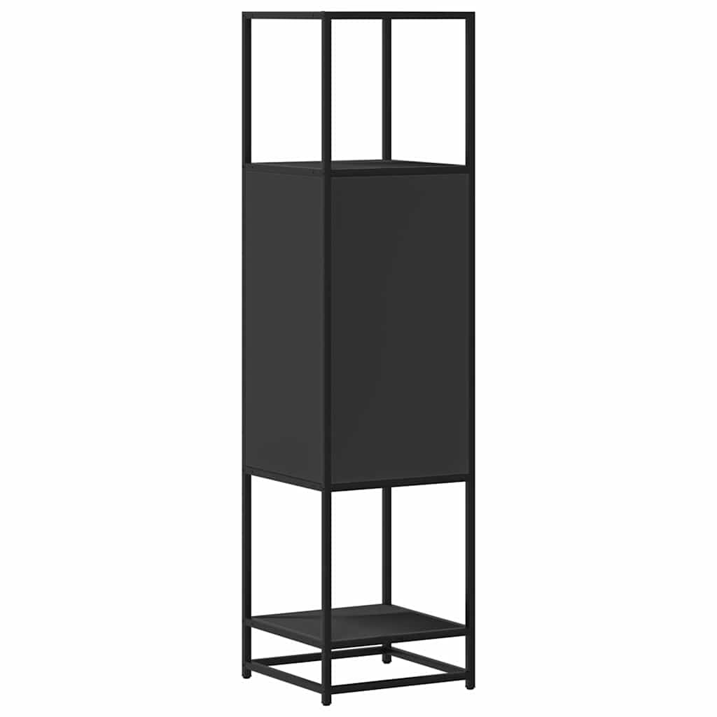 Dulapuru negru 35,5x35x139 cm lemn și metal prelucrat GartenMobel Dekor