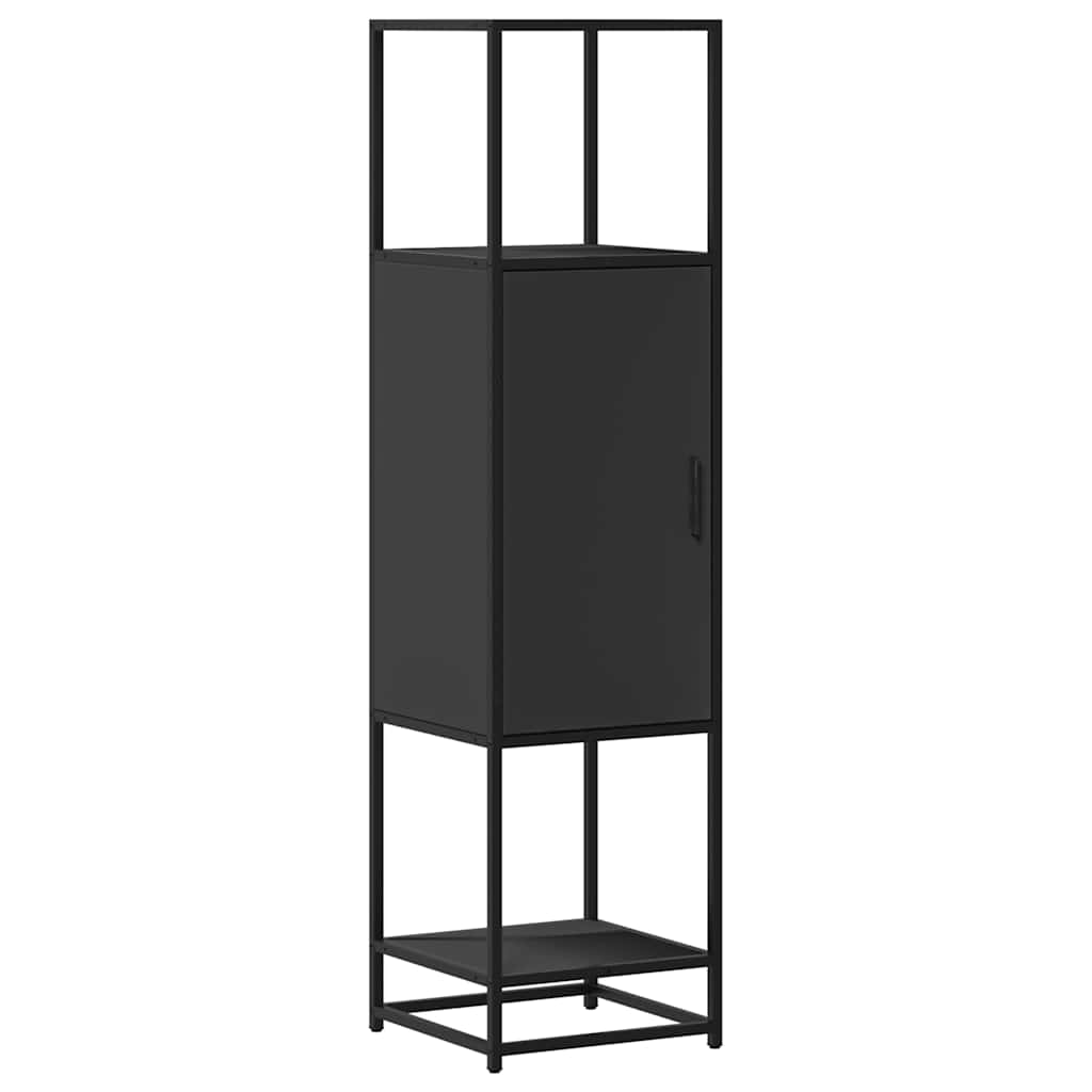 Dulapuru negru 35,5x35x139 cm lemn și metal prelucrat GartenMobel Dekor