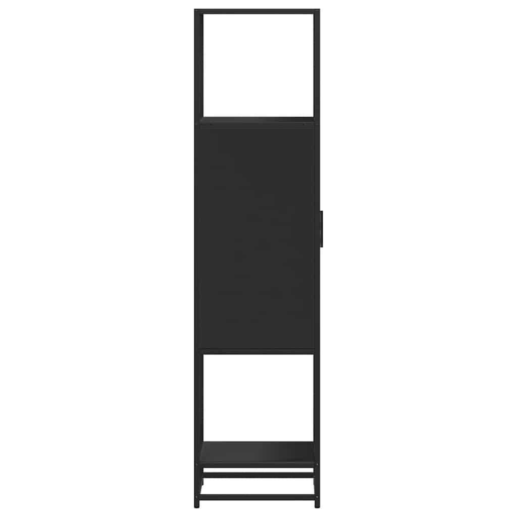 Dulapuru negru 35,5x35x139 cm lemn și metal prelucrat GartenMobel Dekor