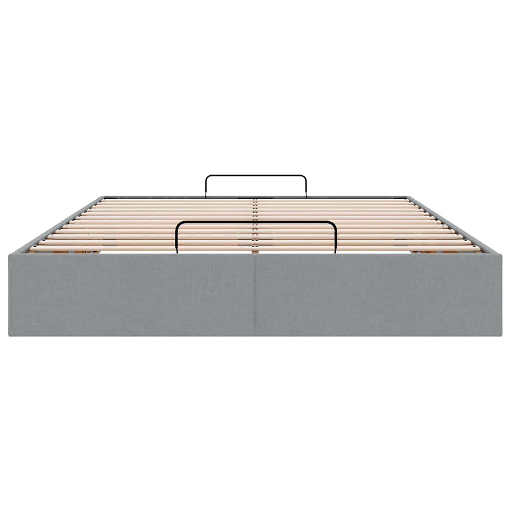 Cadru pat otoman fără saltea Gri deschis 140x200 cm Material GartenMobel Dekor