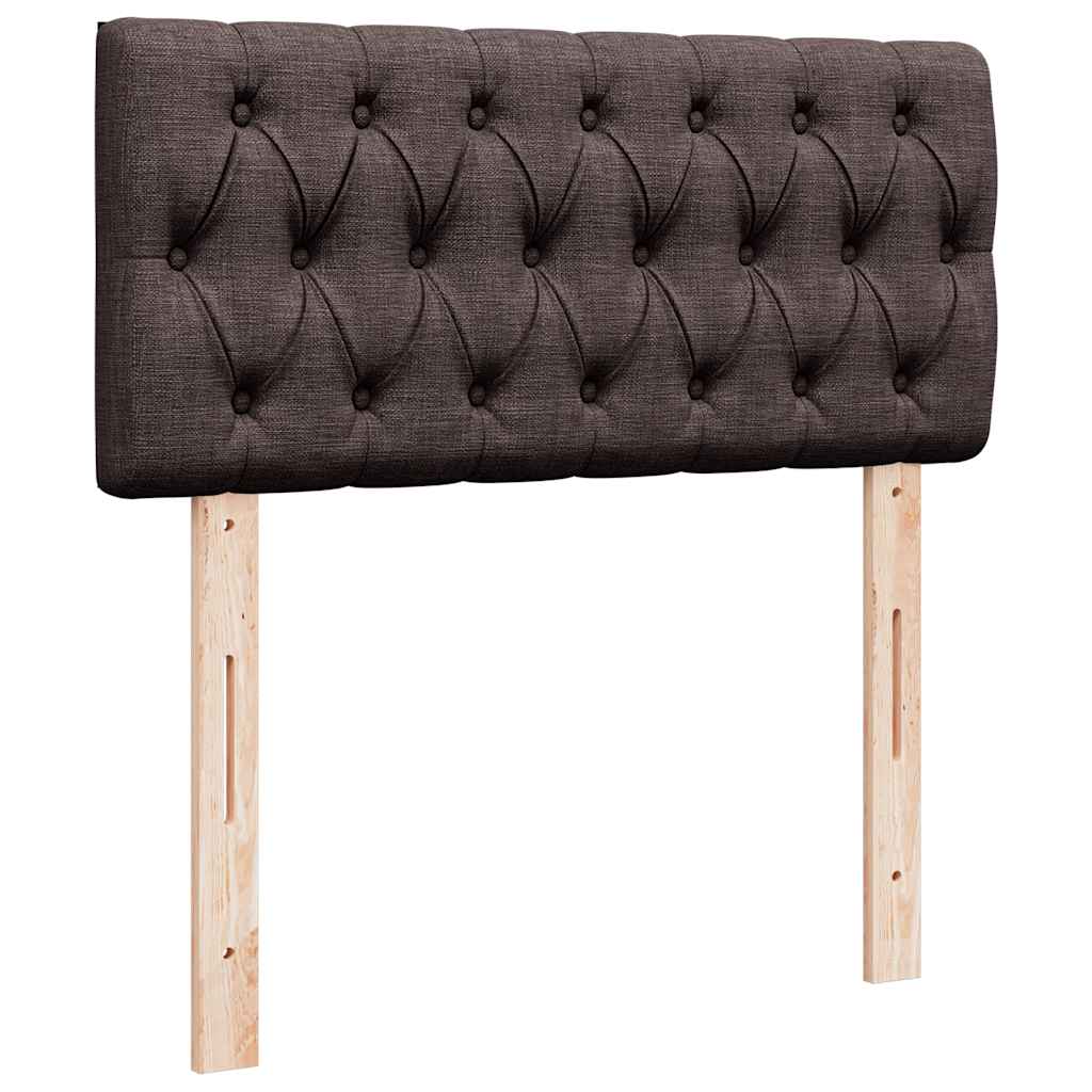 Pat box spring cu saltea, maro închis, 90x200 cm, textil GartenMobel Dekor