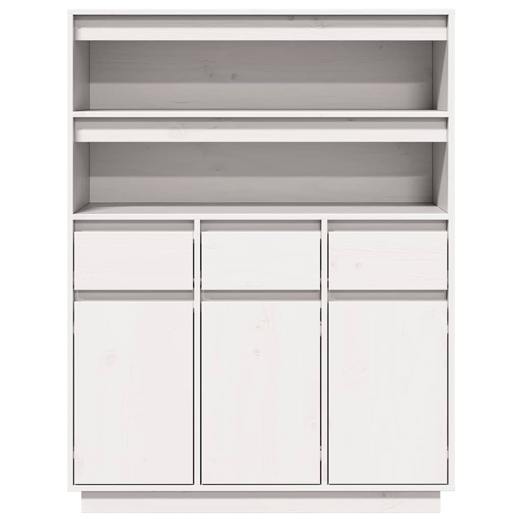 Dulap înalt, alb, 89x34x116,5 cm, lemn masiv de pin GartenMobel Dekor