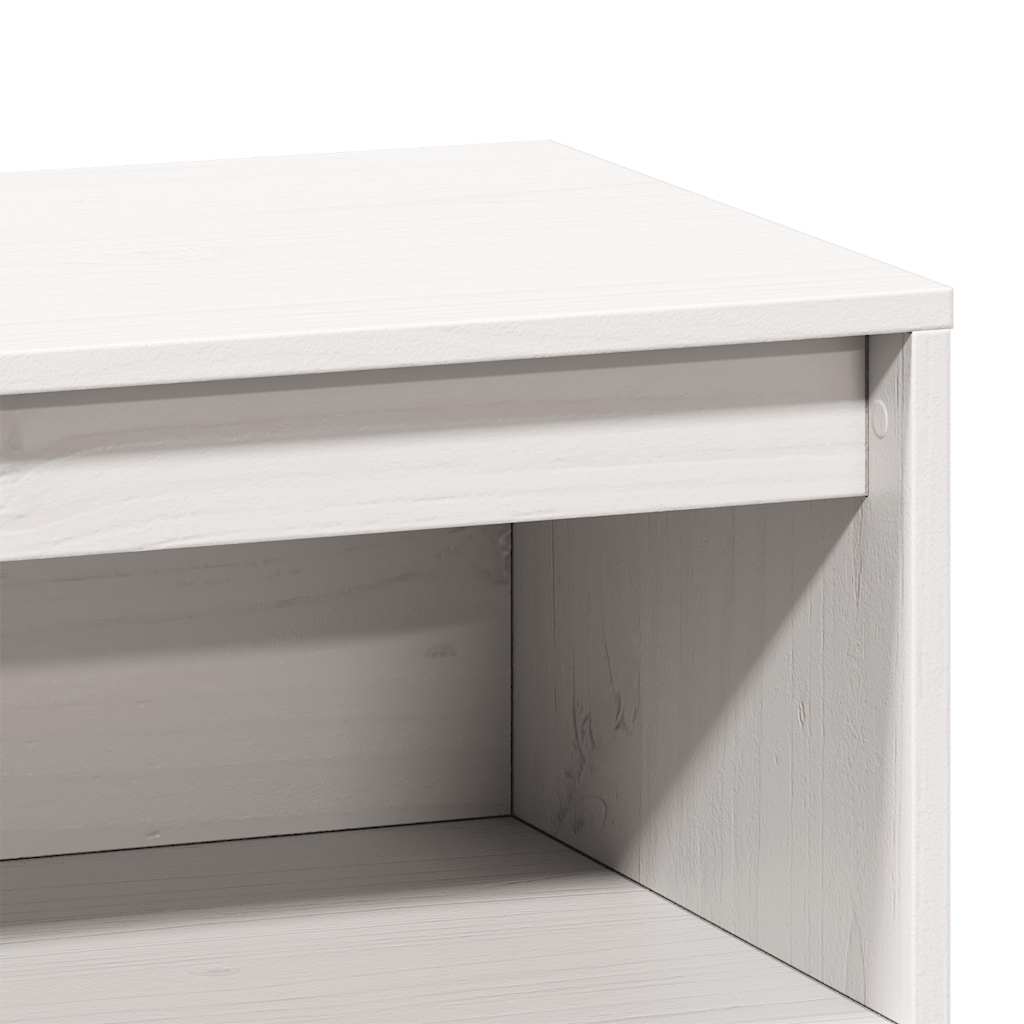 Dulap înalt, alb, 89x34x116,5 cm, lemn masiv de pin GartenMobel Dekor