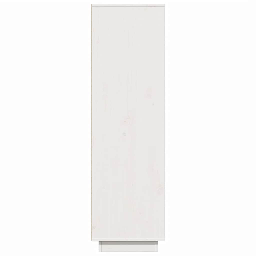 Dulap înalt, alb, 89x34x116,5 cm, lemn masiv de pin GartenMobel Dekor