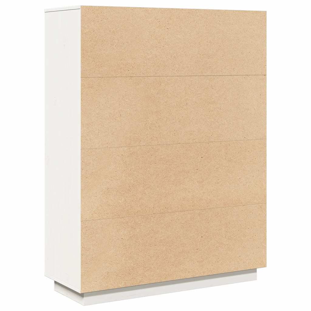 Dulap înalt, alb, 89x34x116,5 cm, lemn masiv de pin GartenMobel Dekor