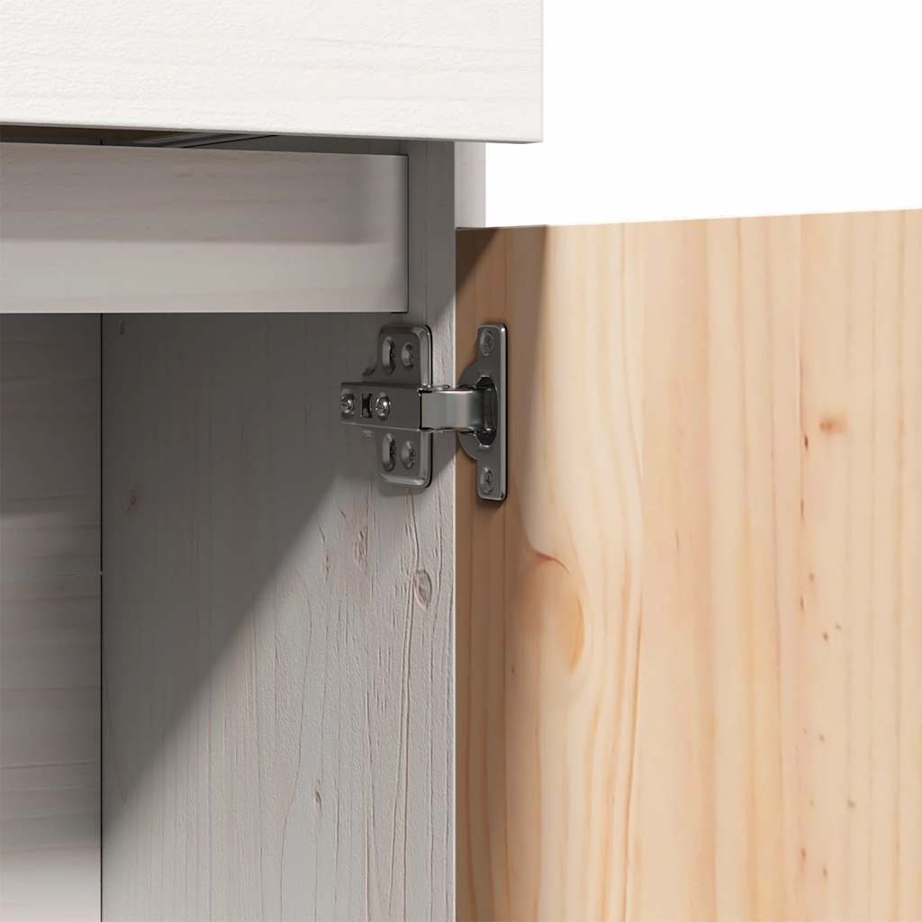 Dulap înalt, alb, 89x34x116,5 cm, lemn masiv de pin GartenMobel Dekor