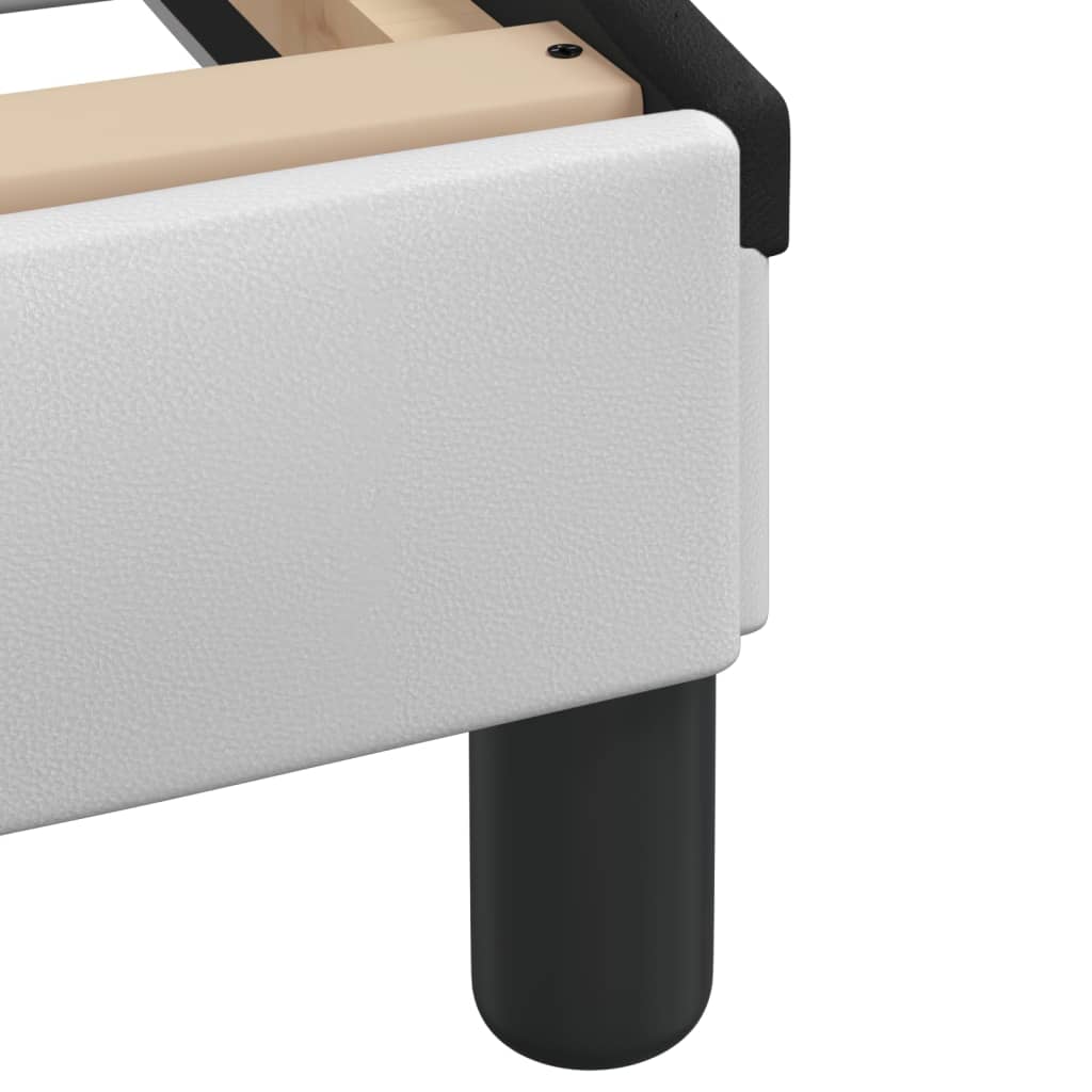 Pat cu saltea, alb și negru, 120x200 cm, piele ecologică GartenMobel Dekor