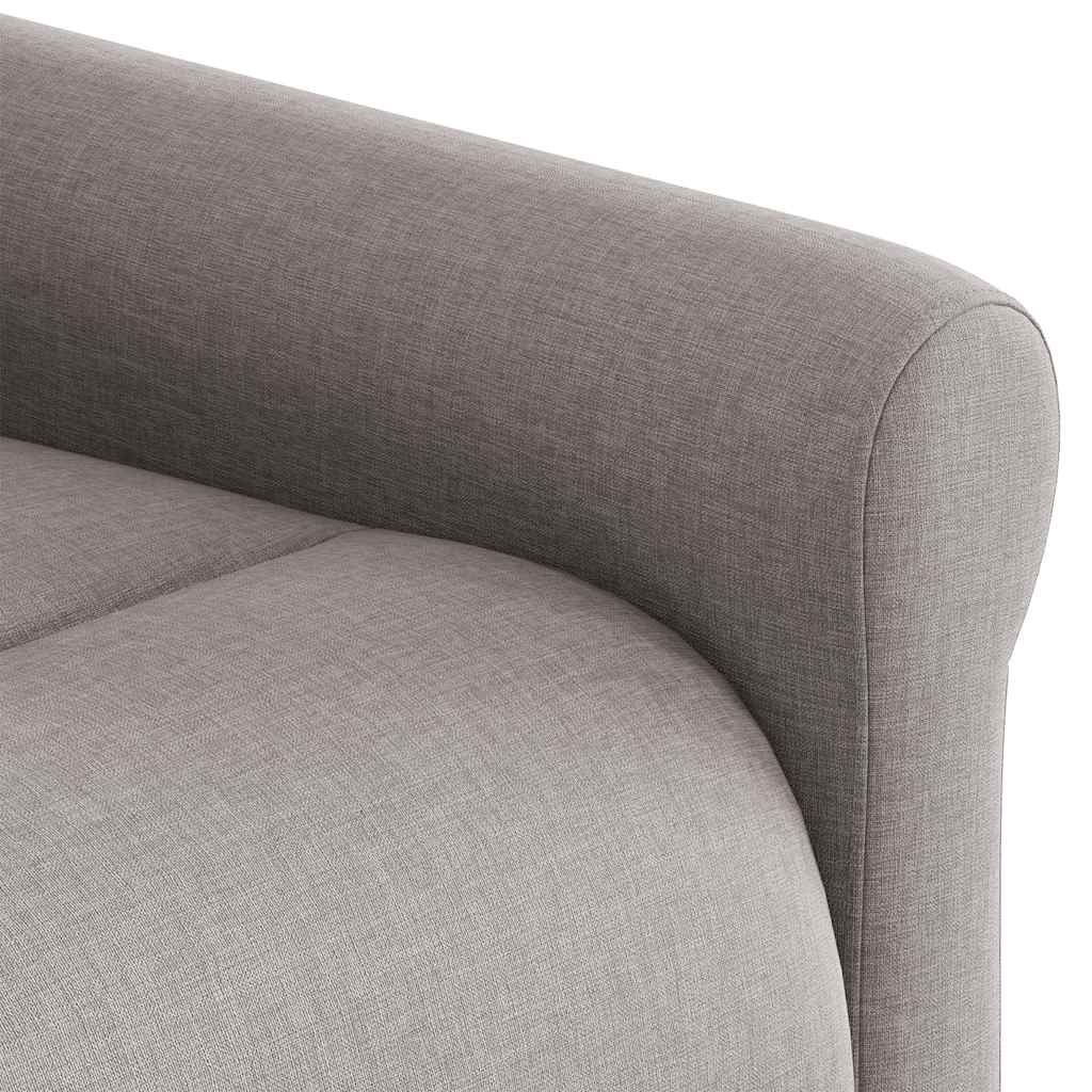 Fotoliu de masaj rabatabil, gri taupe, material textil GartenMobel Dekor