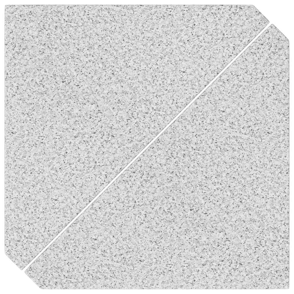 Plăci cu greutate umbrelă 2 buc granit gri triunghiular 14 kg GartenMobel Dekor