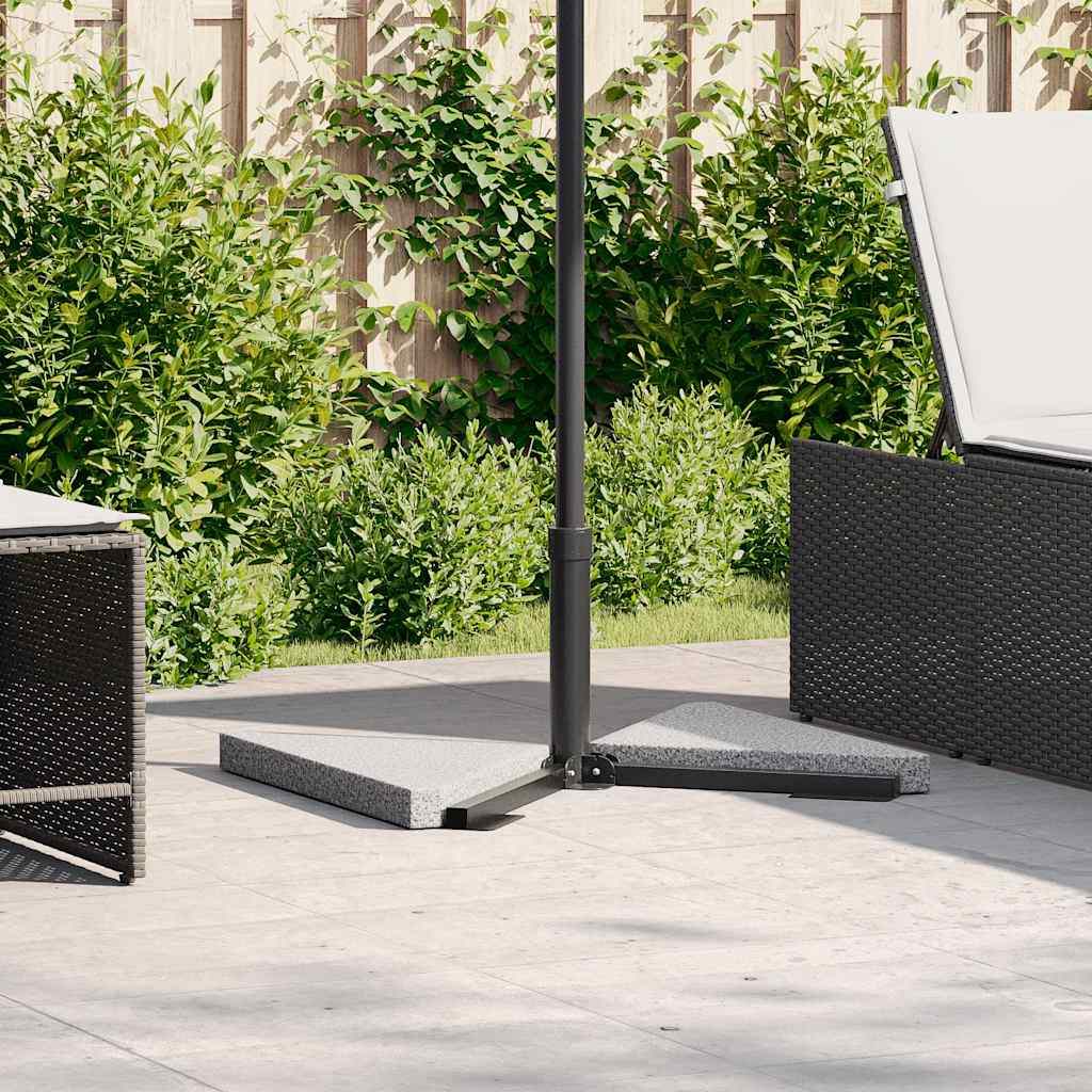 Plăci cu greutate umbrelă 2 buc granit gri triunghiular 14 kg GartenMobel Dekor